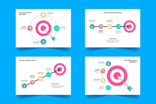 Goals infographic collection