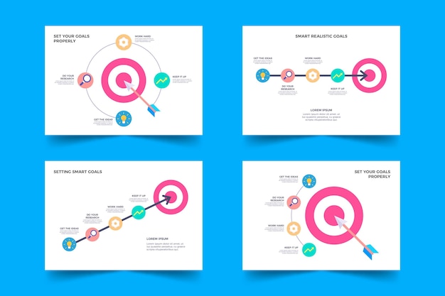 Goals infographic collection