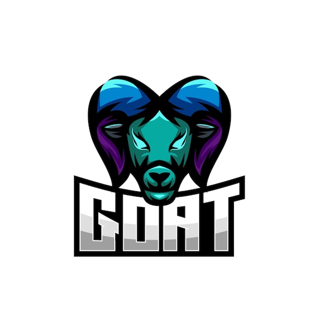 Free vector goat esport mascot design logo