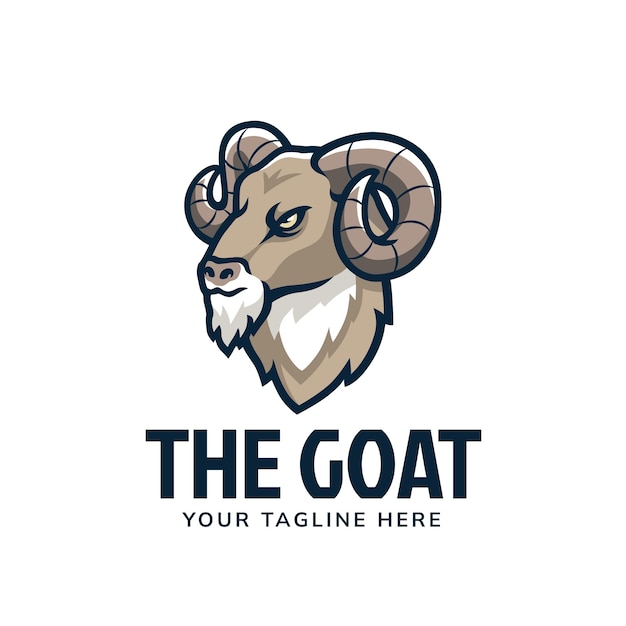 Goat logo design template