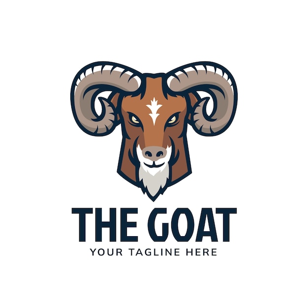 Goat logo design template