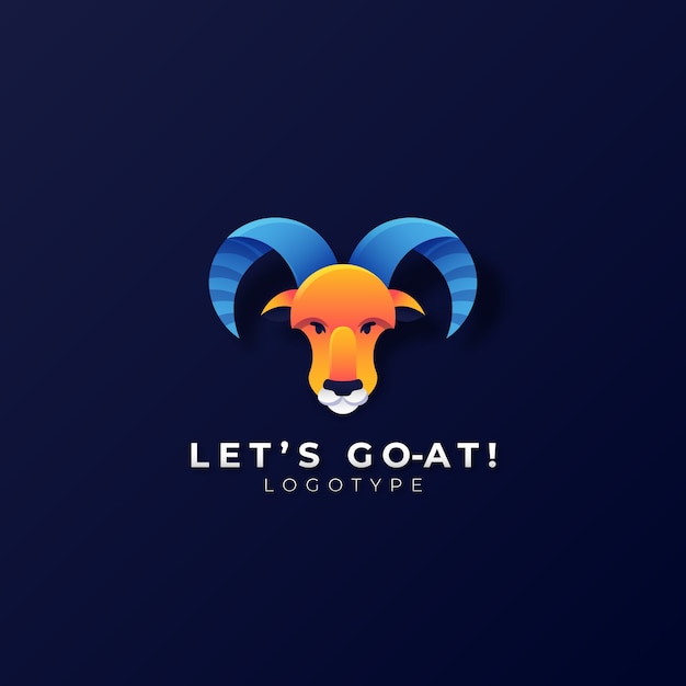 Free vector goat logo design template