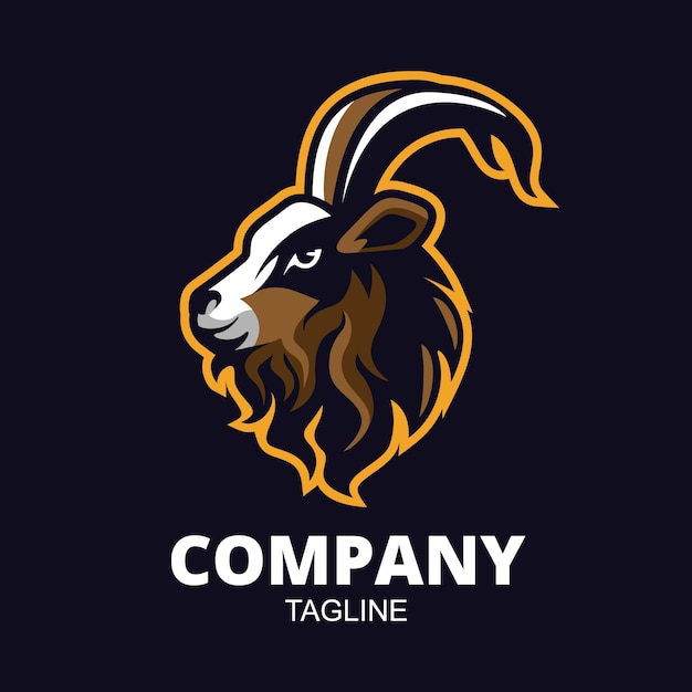 Free vector goat logo design template