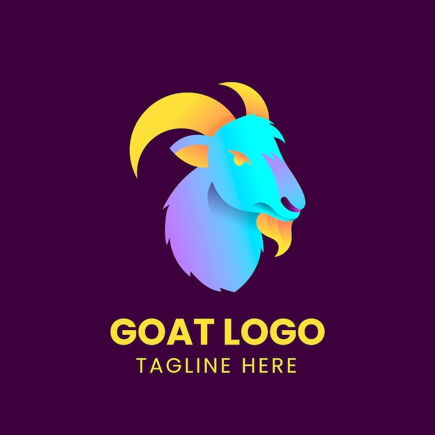 Free Vector goat logo design template