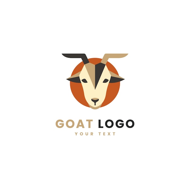 Free vector goat logo template design