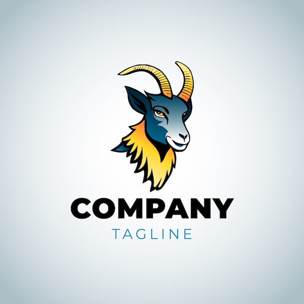 Free vector goat logo template design