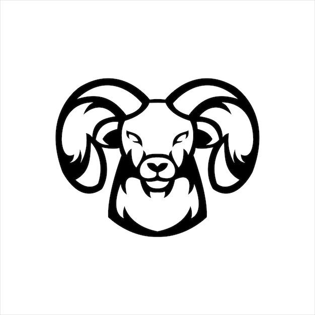 Free Vector goat simple mascot logo design