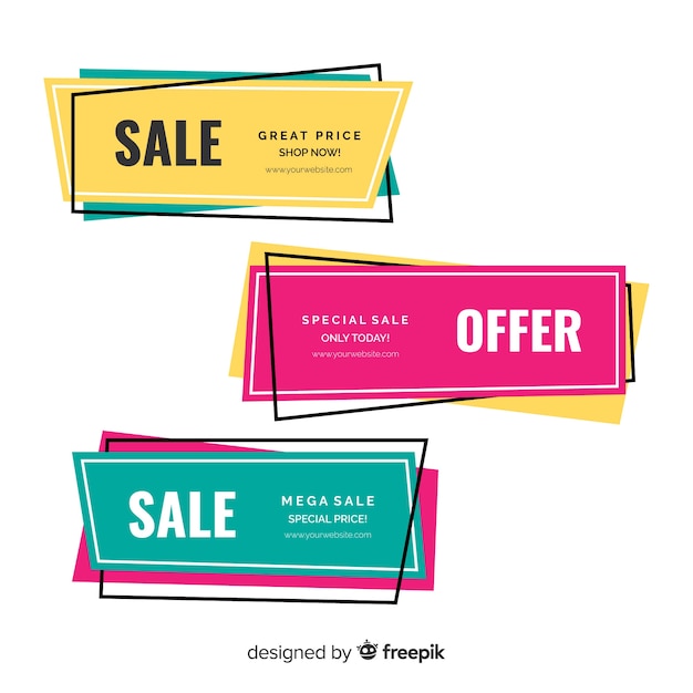 Goemetric sales banners