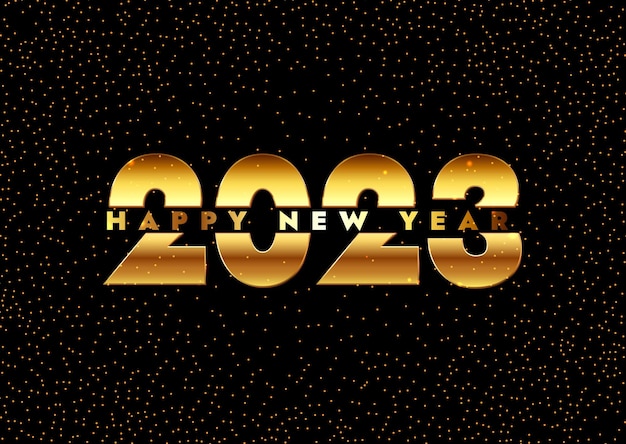 Gold and black Happy New Year background 1010