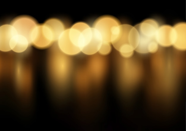 Free Vector gold bokeh lights background 