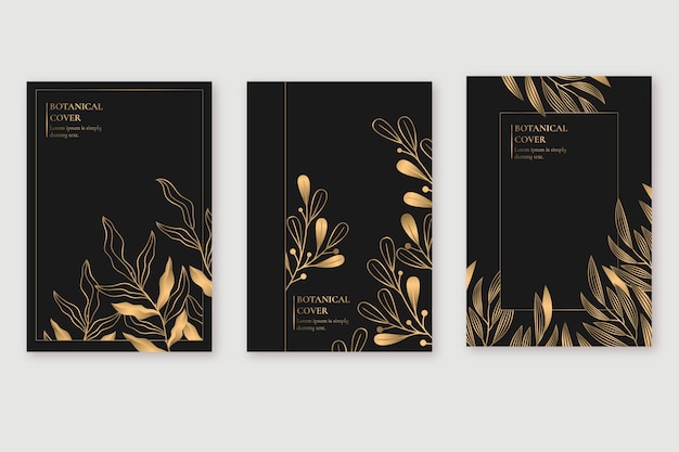 Gold botanical cover collection