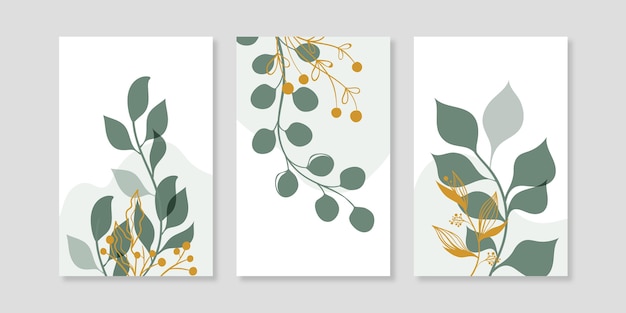 Gold botanical cover collection