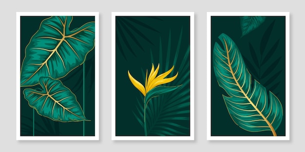 Gold botanical cover collection