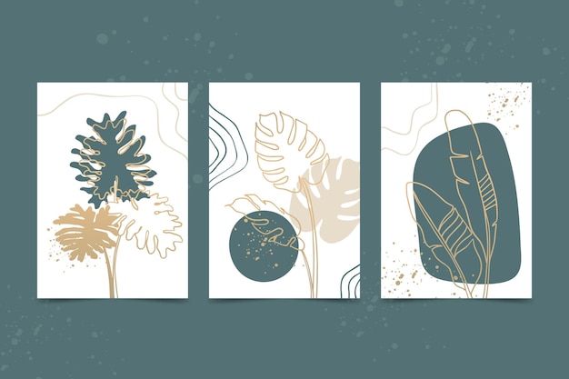 Gold botanical cover collection