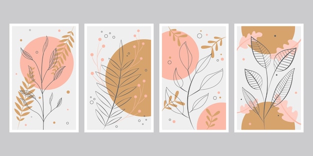 Gold botanical cover collection