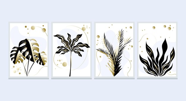 Gold botanical cover collection