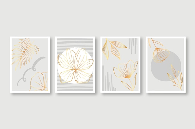 Gold botanical cover collection