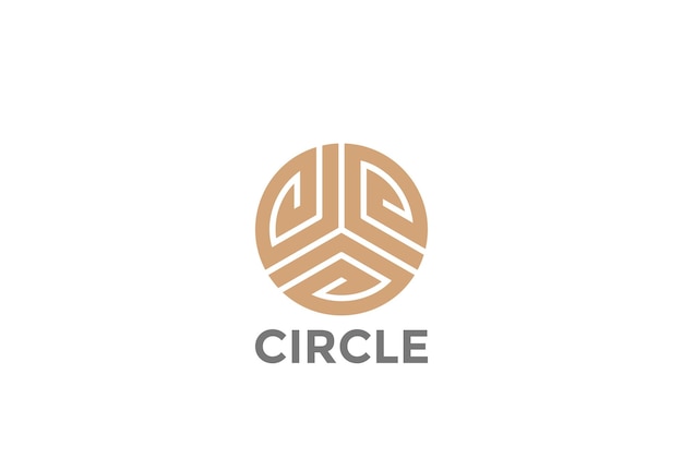 Gold Circle luxury fashion infinity Loop logo.