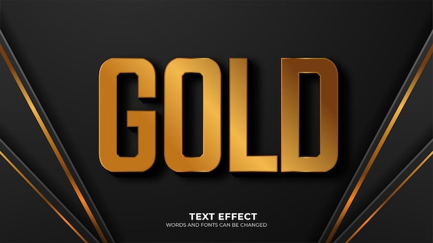 Gold color editable text on luxury black background