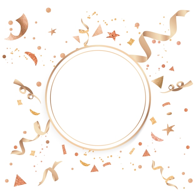 Gold confetti celebratory design