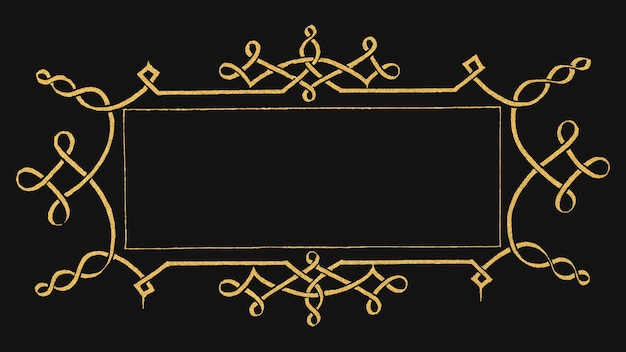 Gold filigree victorian  frame border