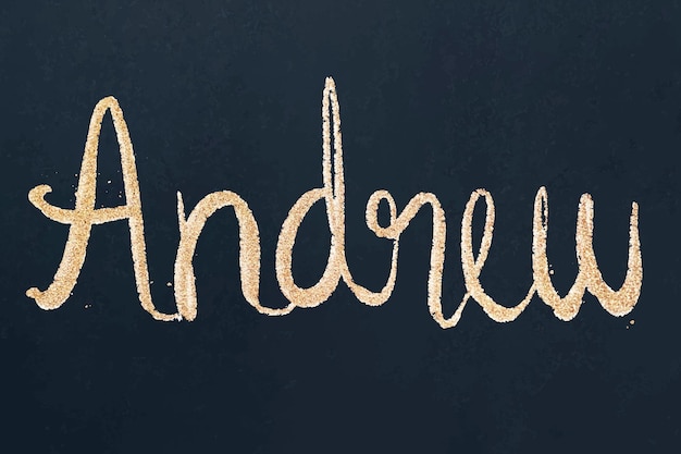 Free Vector gold font andrew vector name typography