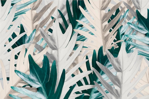 Free Vector gold and green palm leaf background