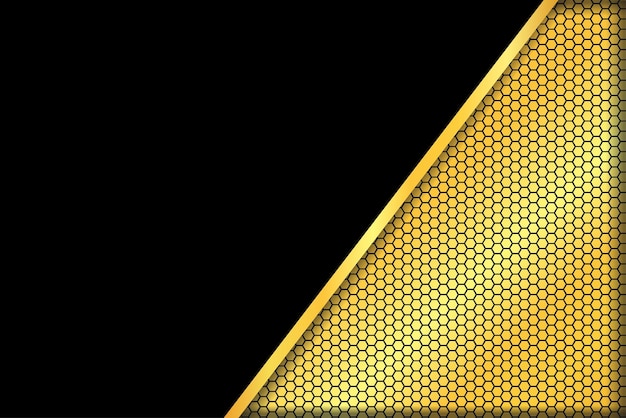 Gold Hexagons Background