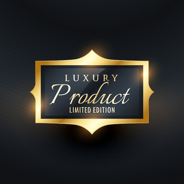 Free Vector gold label for luxury product