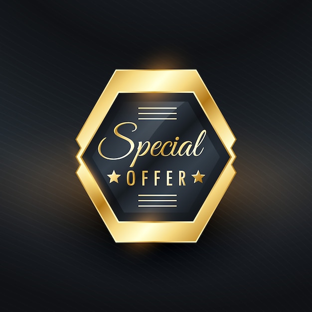 Gold label for special price