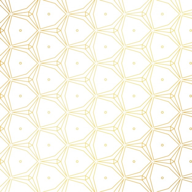 Free vector gold pattern on white background