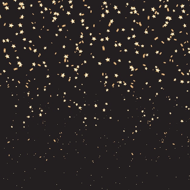 Gold star confetti background