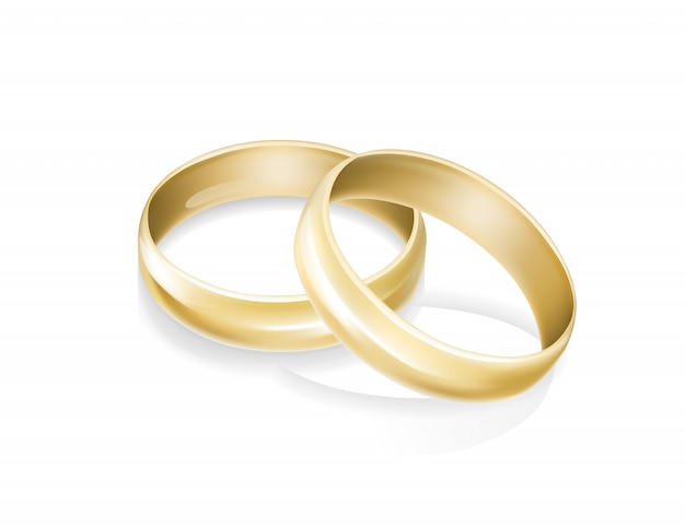 Free Vector gold wedding rings