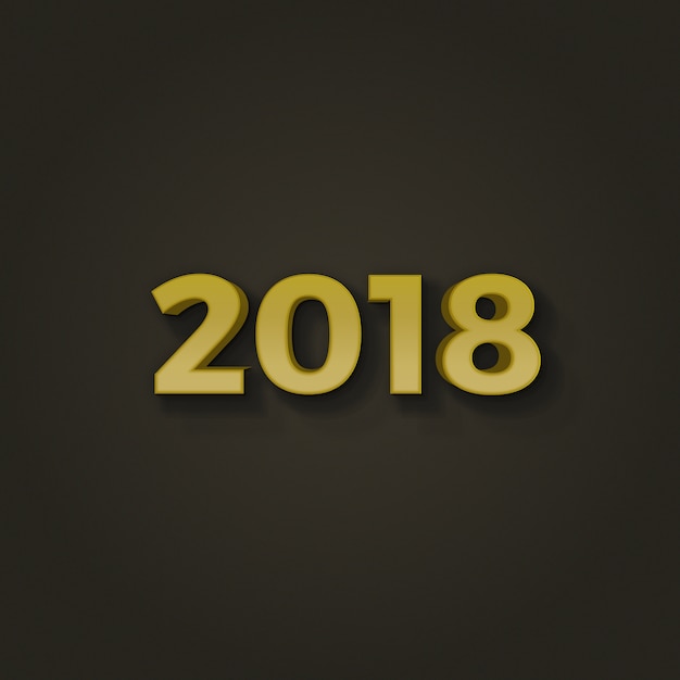 Free Vector golden 2018 background