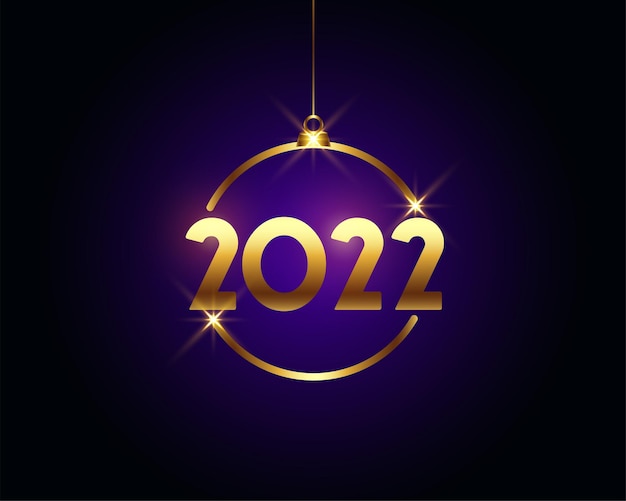 Golden 2022 new year christmas ball style banner design