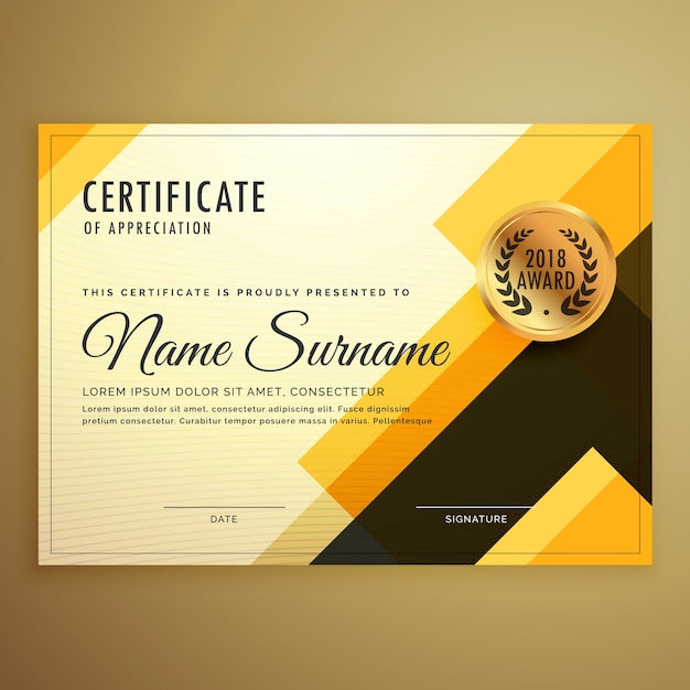 Golden abstract diploma