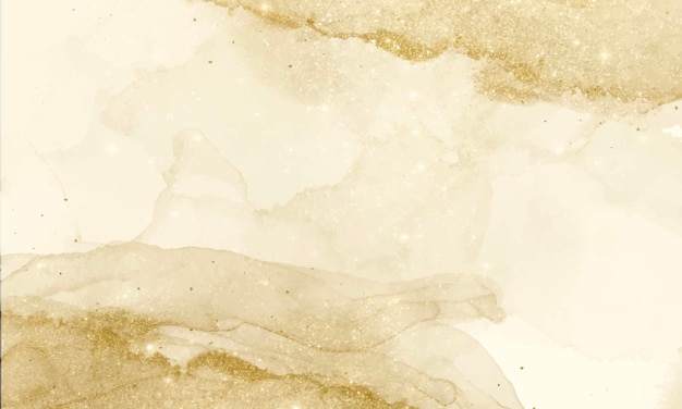 Free Vector golden alcohol ink background. abstract fluid art painting