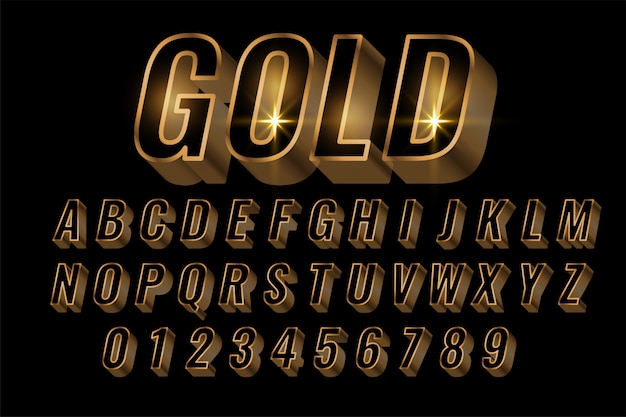  golden alphabets set premium letters 