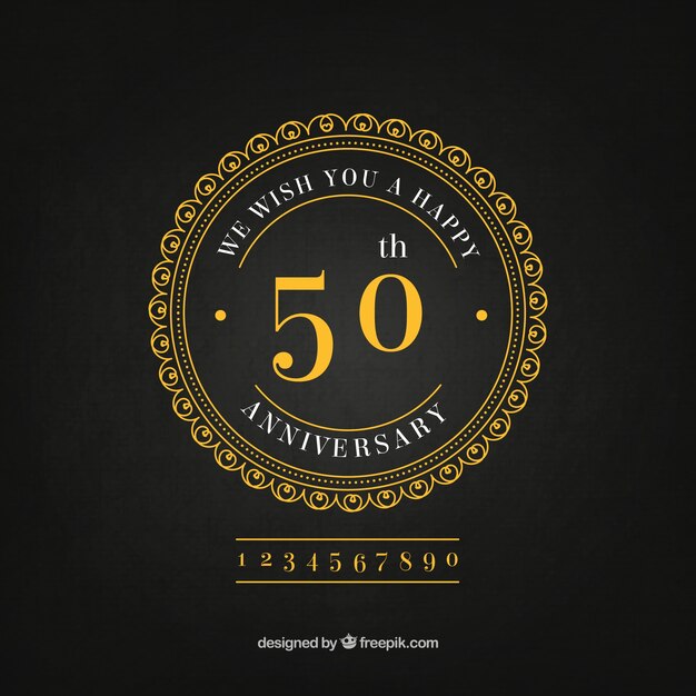 Golden anniversary elegant background