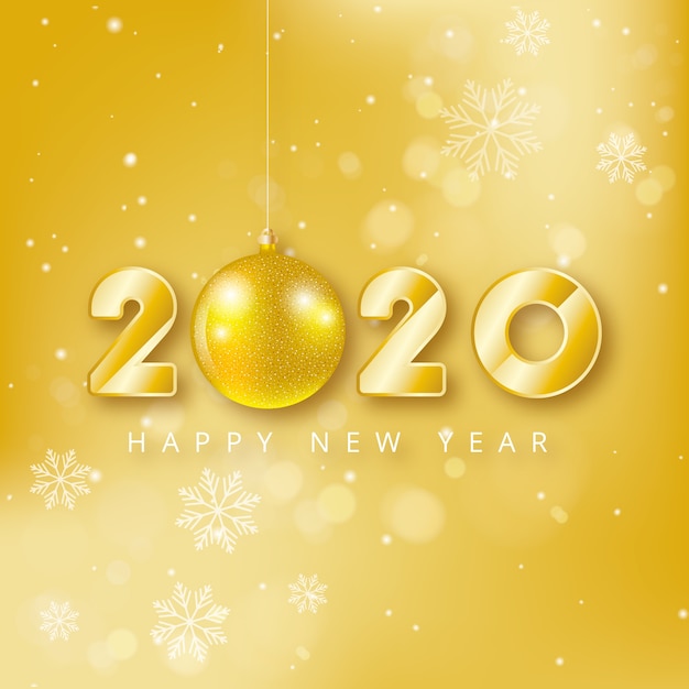 Golden background new year 2020