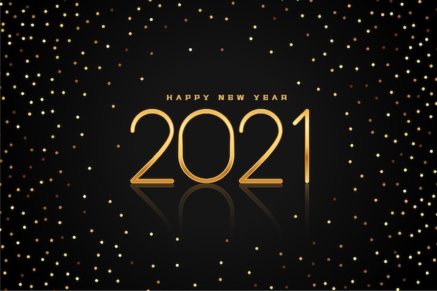 Golden and black new year  background with glitter