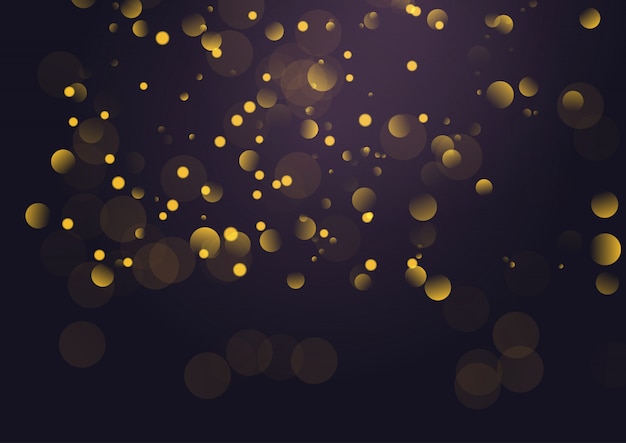 Golden bokeh lights background