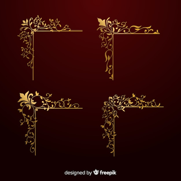 Golden border ornament collection