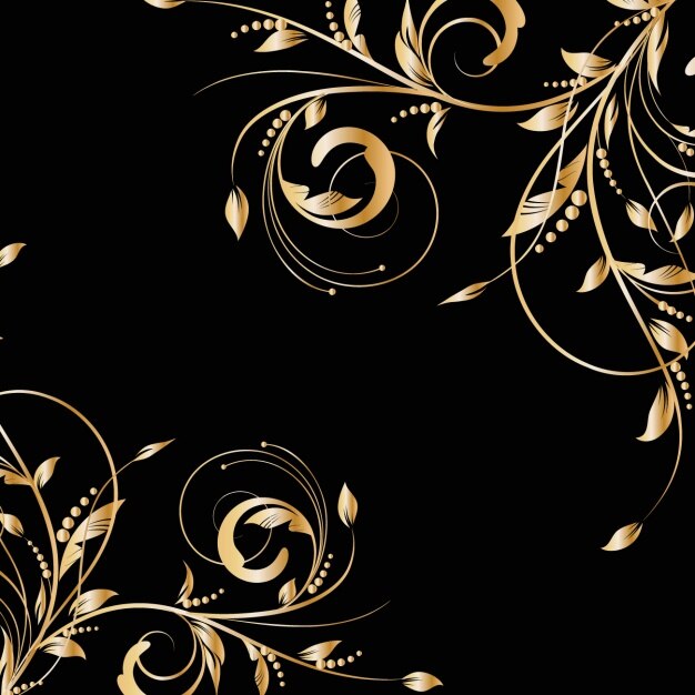 Golden branches background