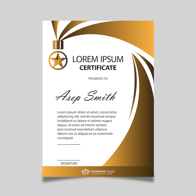 Golden certificate design