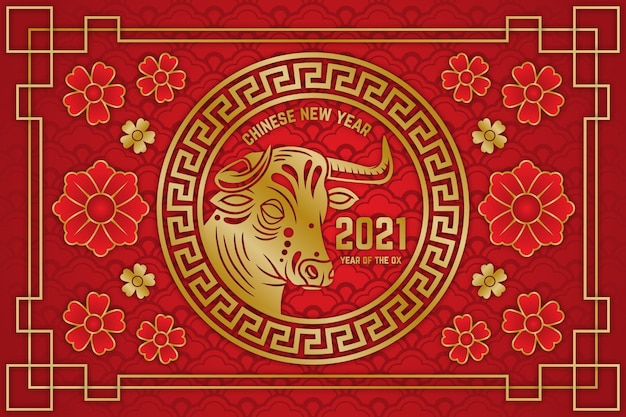 Golden chinese new year 2021