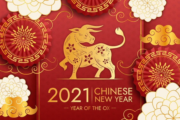 Golden chinese new year 2021