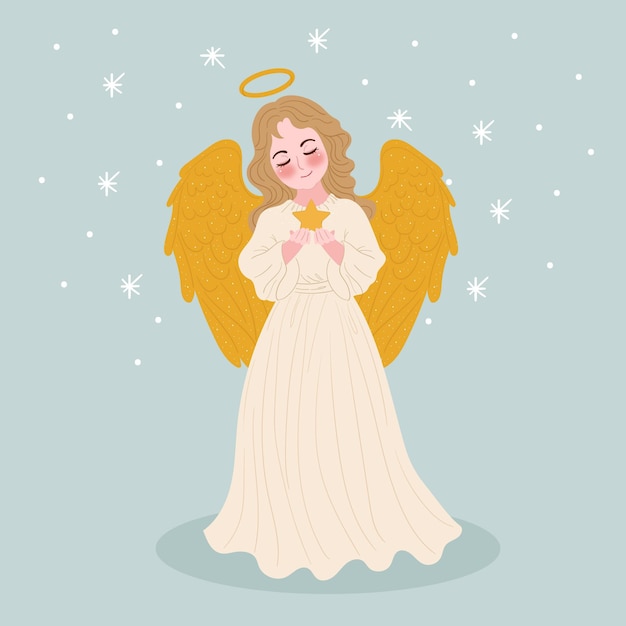 Golden christmas angel