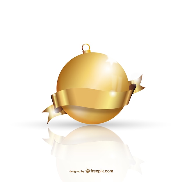 Golden Christmas ball