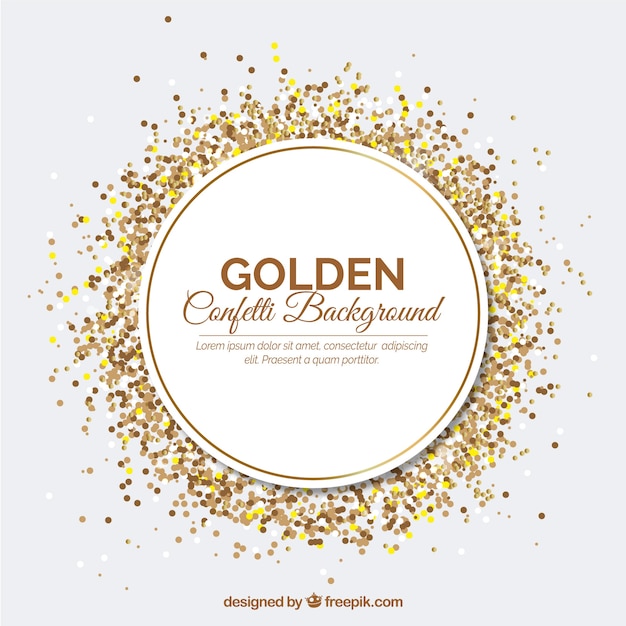 Golden confetti background